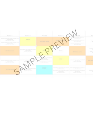 Inclusion Teacher and Aide Schedule