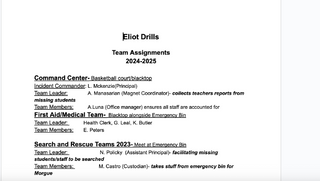 Disaster Drill outline